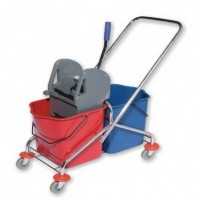 Тележка уборочная двойная (46л. мет.основа)