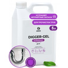 Средство щелочное для прочистки канализационных труб "DIGGER-GEL" (5,3 кг)