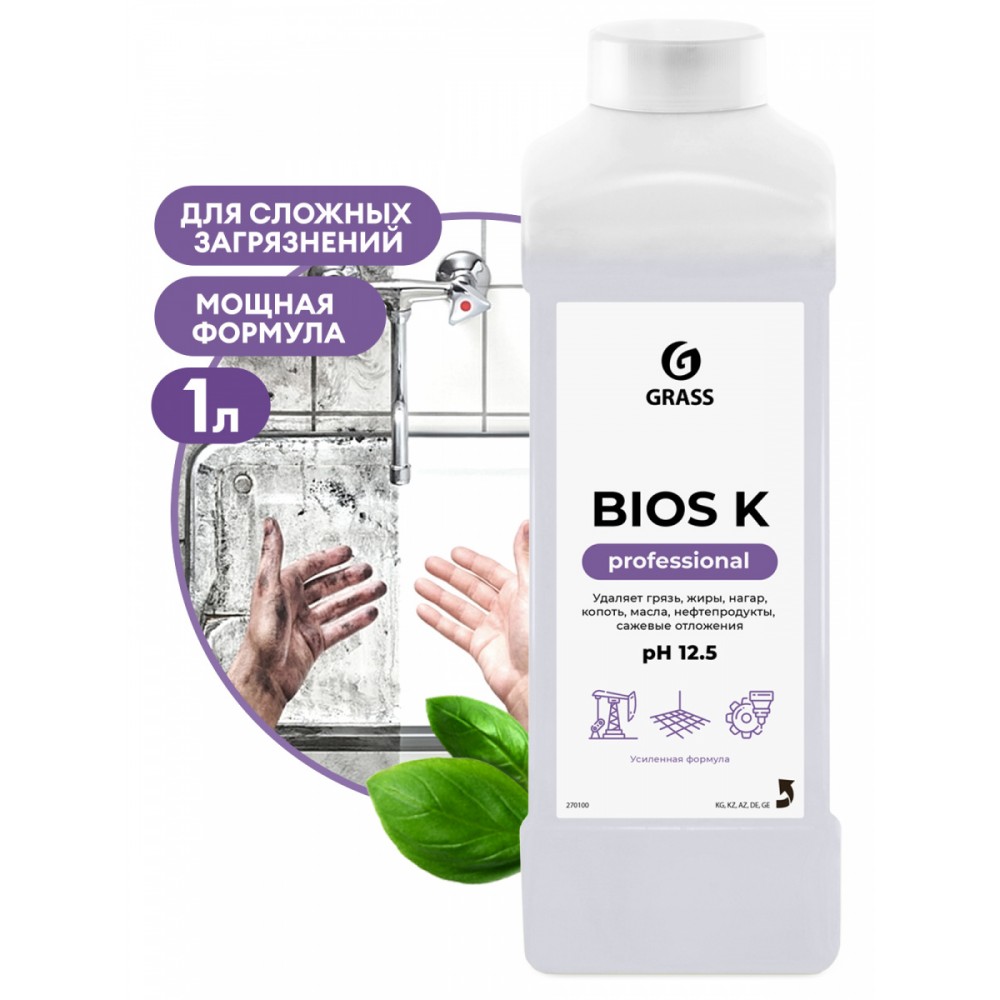 Высококонцентрированное щелочное средство "Bios K" (1 л)